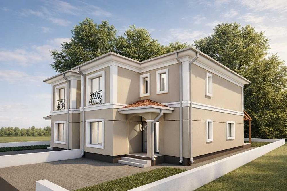 Duplex cu 4 camere despartit prin camera tehnica in Mosnita Noua