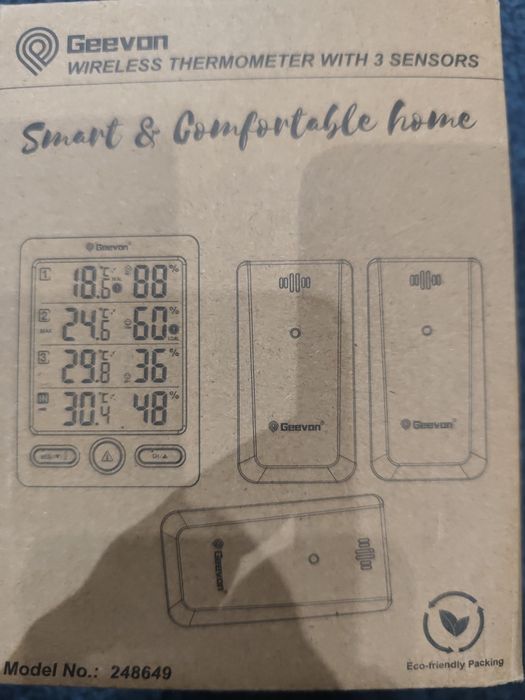 Безжичен термометър Geevon с 3 сензора – НОВ