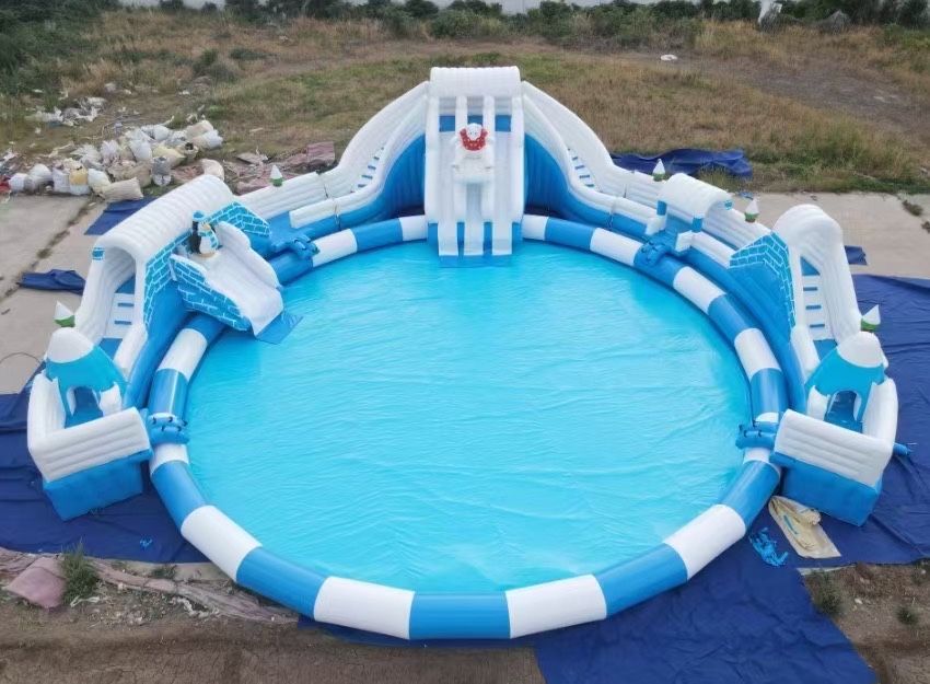 Бассейн с Водными горками и новый Батут