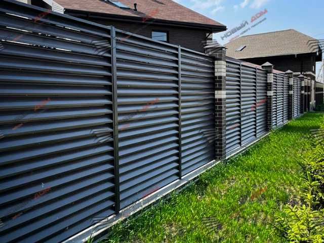 Забор жалюзи горизонтальный