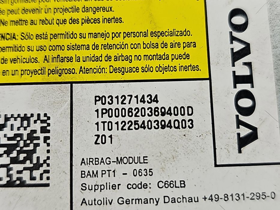 Airbag genunchi Volvo V40 II [Fabr 2013-2019] 31271434