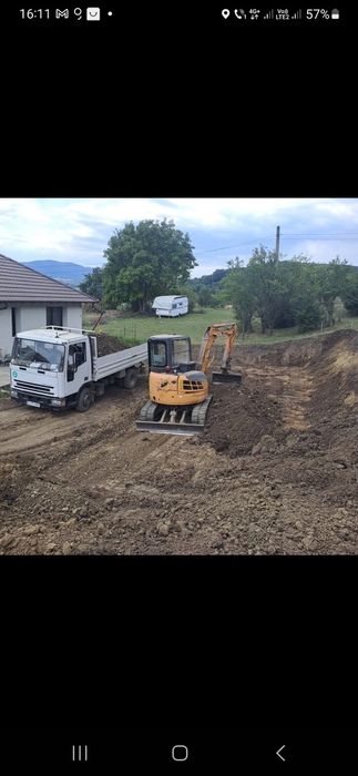 Prestări servicii excavari sapaturi excavator