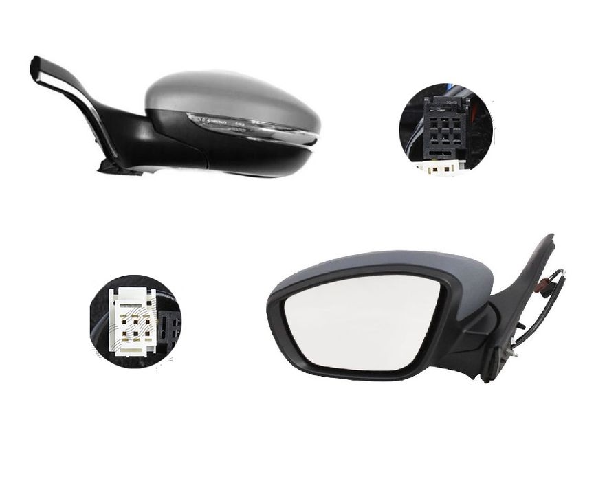 Oglinda exterioara Peugeot 2008, 03.20, Peugeot 208, 04.20, partea Dreapta, culoare sticla crom, sticla convexa, cu carcasa grunduita, cu incalzire,