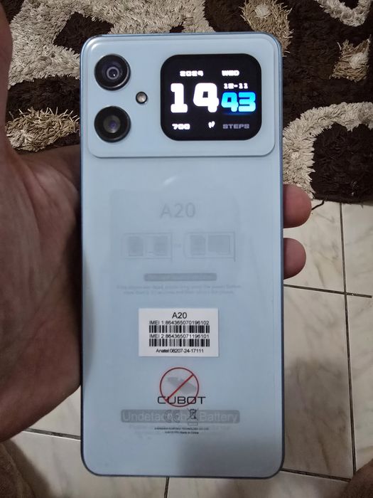 Telefon Cubot A20 Android 15, 8GB ram cu 128gb interna, Doua display-uri