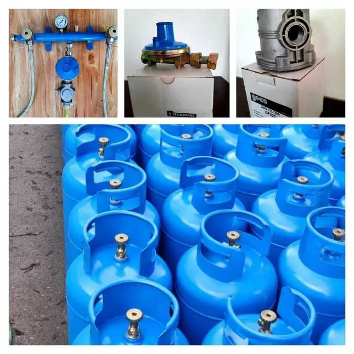 Kit complet cu 4 butelii GPL 80L pentru racordare la centrala termica