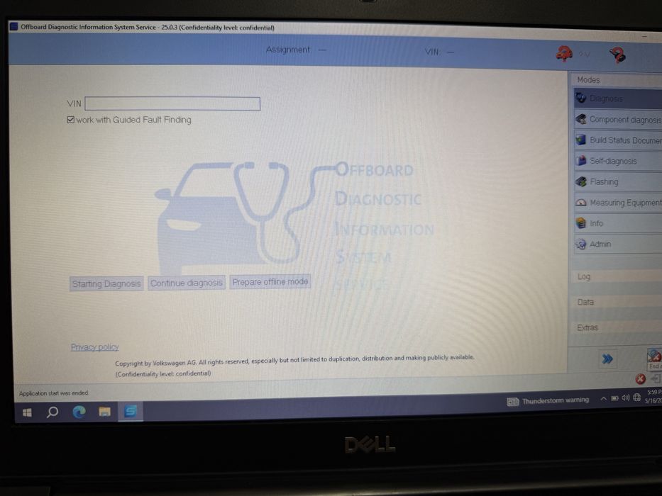 Tester/Diagnoza VNCI VAS6154A USB/WIFI+Odis S25/E19 Offline+Elsawin