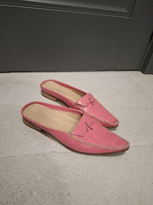 Saboți roz de piele Romolo Remo marimea 38