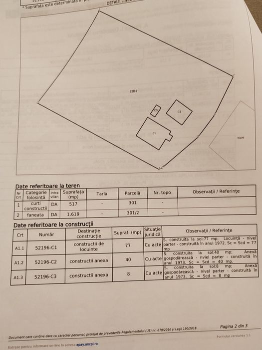 Casa batraneasca de vanzare comuna Mihăileni  sat Parul Negru  Botosani