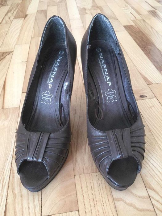 Дамски Kафяви Кожени Обувки 37ми номер