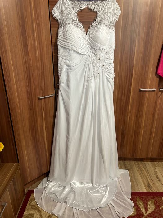 Rochie mireasa din șifon 2xl
