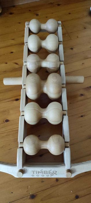 Нов 6-ролков масажор за гръб TIMBER Good – дъб, разопакованa