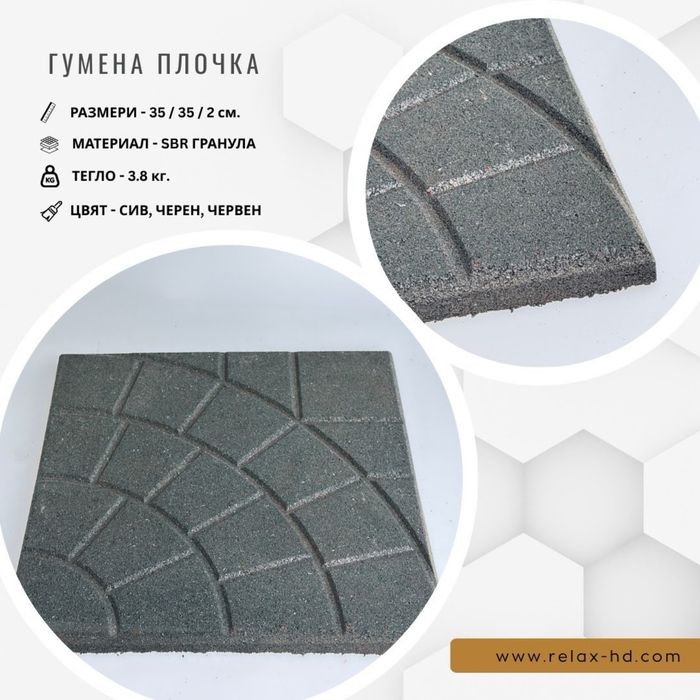 Гумени плочки 50/50/3 см и 35/35/2 см