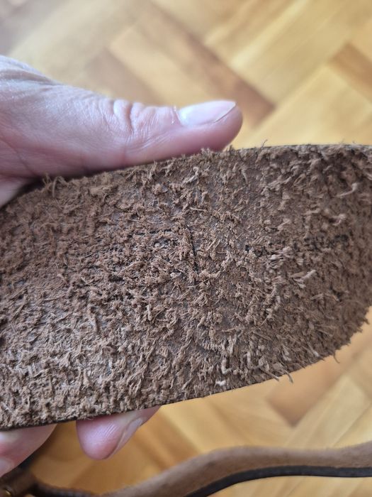 Curea Premium Lată, Piele Full Grain, Maro, Damă - 95