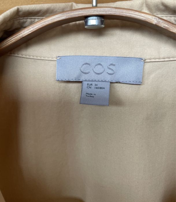 Rochie COS, 100% bumbac, mărime 34, dar se potrivește și la 36 - S, culoare beige