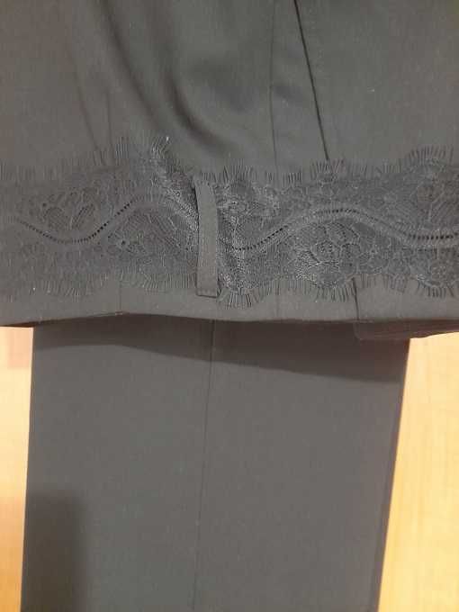 Pantaloni din stofa fina, negri, eleganti, marimaea 36(S)