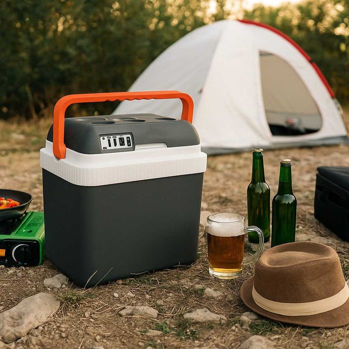 Електрическа хладилна чанта за кола 12V/220V за топло и студено