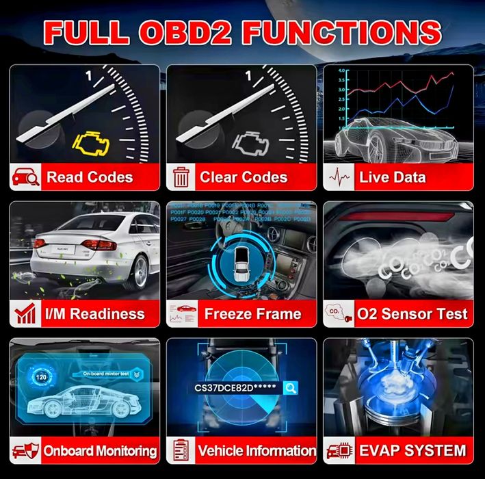 Автомобилна диагностика LAUNCH Creader 300 - Нова версия 2026 (OBD2 скенер)