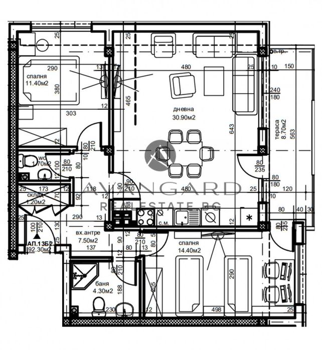 Продава се Тристаен апартамент в Пловдив, Кючук Париж - 104 кв.м за 900 €/кв.м - Снимка #3