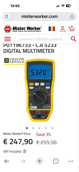 Multimetru digital  chauvin Arnoux  nou