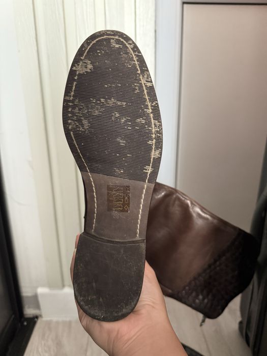 Кожаные осенние сапоги