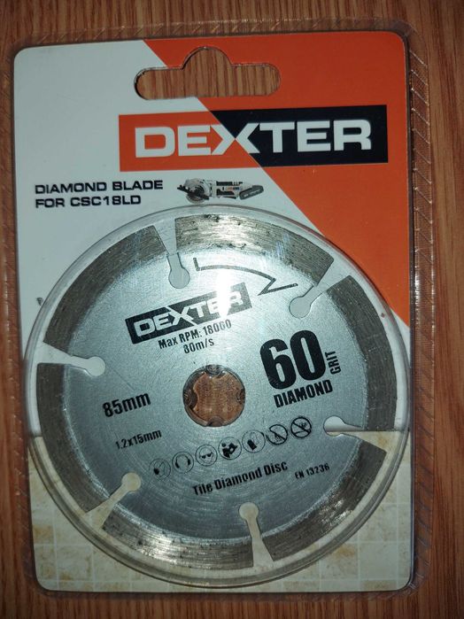 Panza diamantata, DEXTER, granulatie 60,  pentru taiat gresie, fa