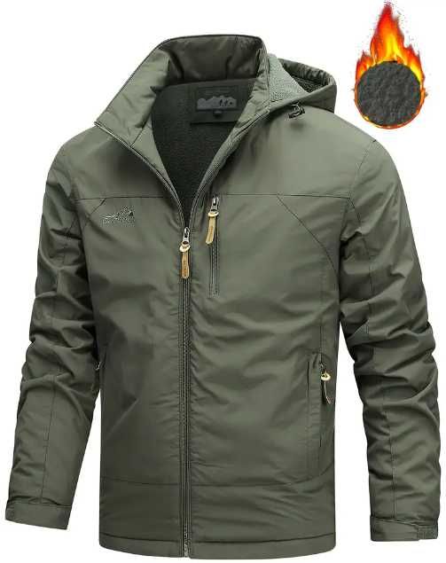 Новая мужская зимняя куртка с капюшоном ветроводозащитная 50-54 2цвета