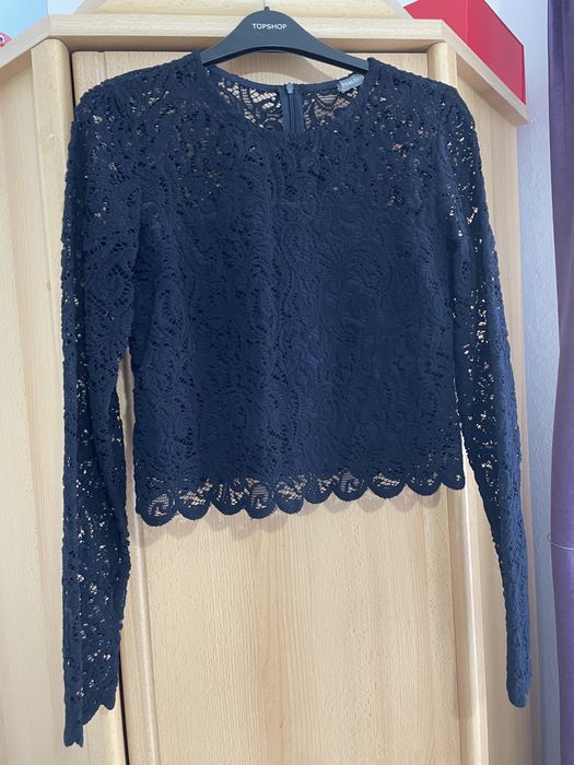 Vand bluza eleganta dantela bleumarin