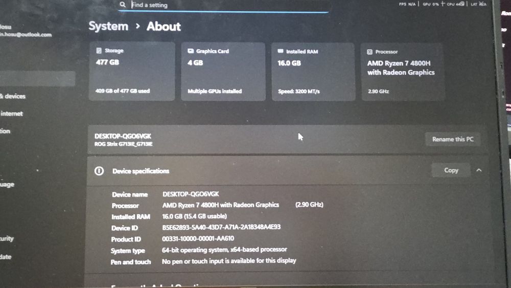 Laptop ASUS ROG G713