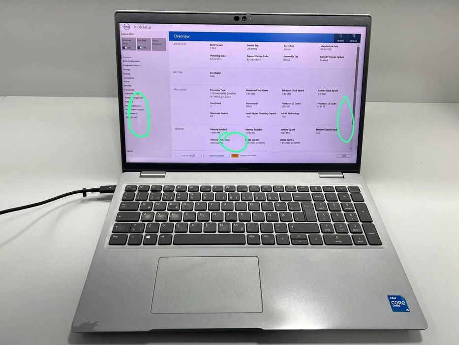 Laptop SH Dell Latitude 5520 incomplet placa de baza i5-1145G7 YNC106