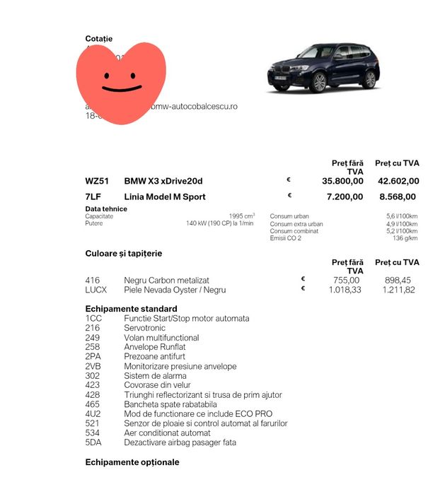 BMW x3 pachet M 2017 negociabil