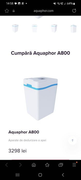 Aparat de dedurizare a apei