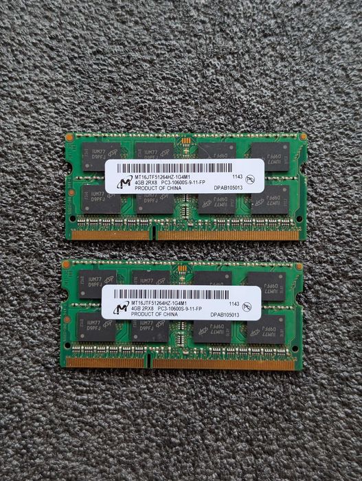 Memorie ram 8GB DDR3, 1333Mhz, PC3-10600,  kit 2x4 gb pentru laptop