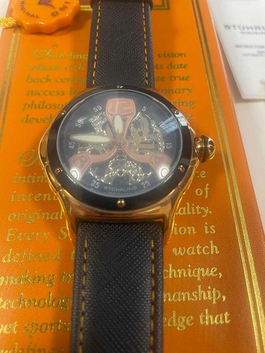 Чисто нов часовник Stührling Original Symphony Alpine Black/Rubber