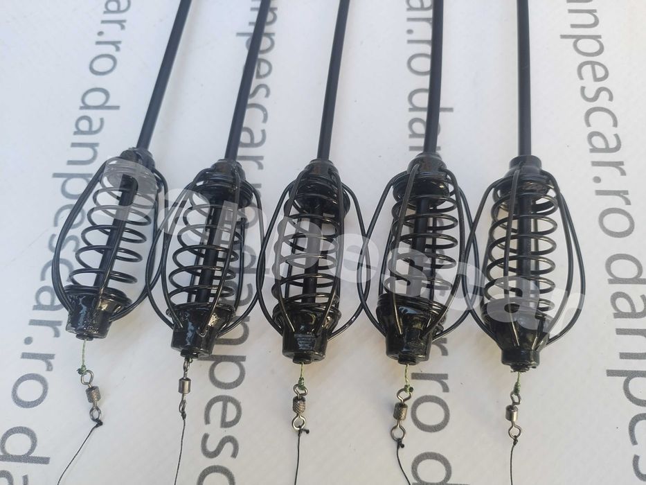 SET 5 Monturi CRAP CU SPIN Ac boiles si momitor 40gr antitangle rigid