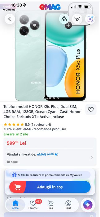 vand telefon Honor X5c plus 128 GB