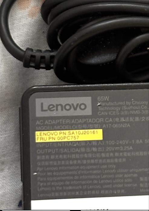 Incarcator Laptop/PC Lenovo 65W Sa10j20161