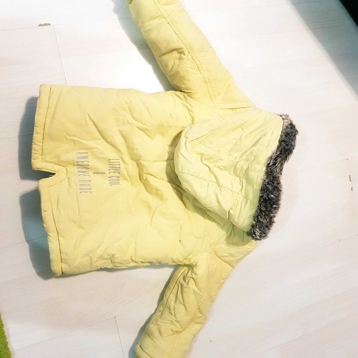 Жълто зимно яке за момченце