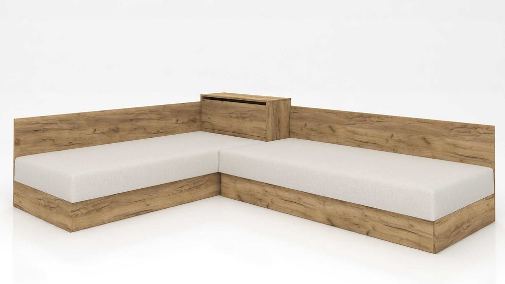 Ъглови легла 21 с права табла