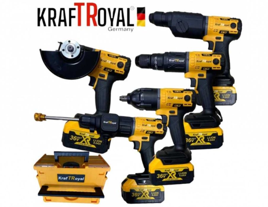 5в1 универсален комплект KraftRoyal с 5 приставки: ЧИСТО НОВ КОМПЛЕКТ