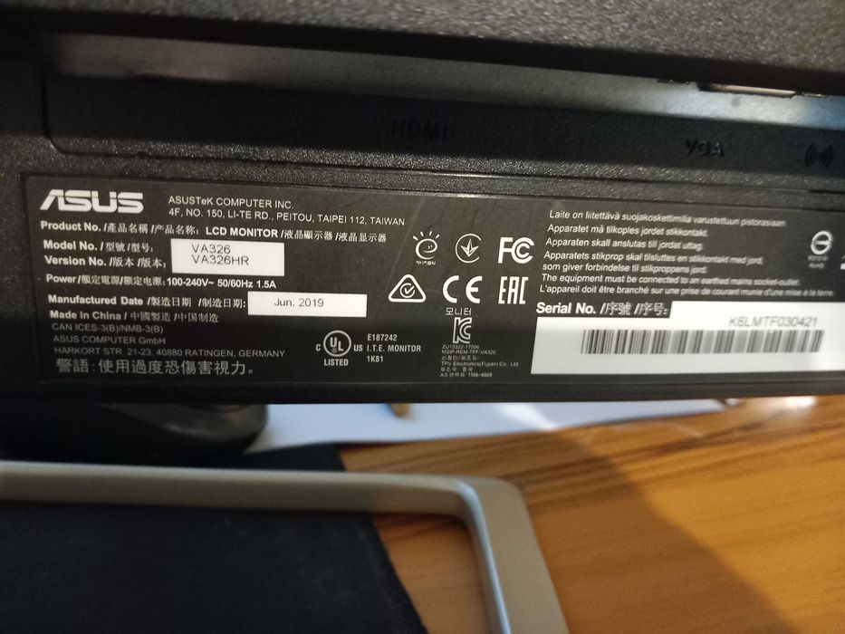 Монитор ASUS 31.5"