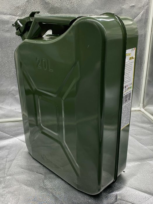 Canistra metalica 20 litri verde rezistenta pentru combustibil