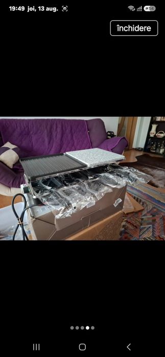 Grătar electric cu raclete Gourmetmaxx