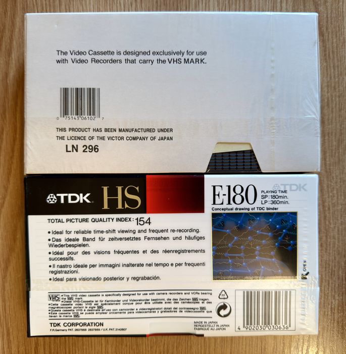 Продам Японские новые видео-кассеты “VHS”