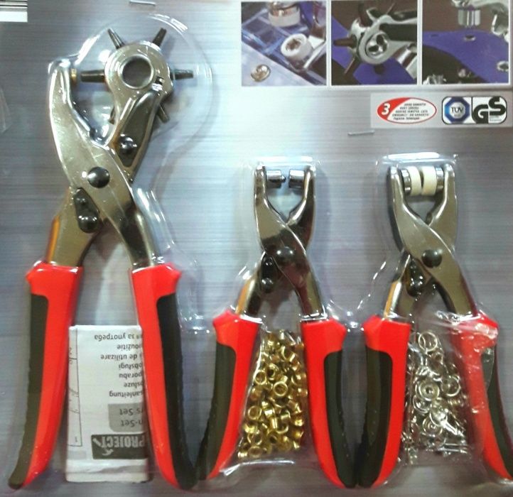 SET 3 CLESTI pentru perforare si fixare CAPSE si BUTONI metalici - NOU