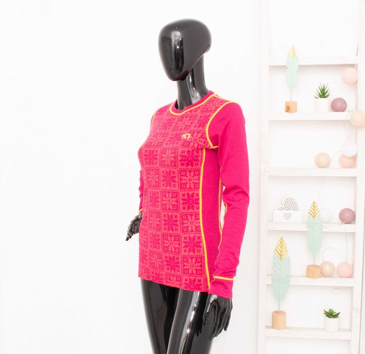 Kari Traa дамска мерино блуза розова термо бельо от мериносна вълна M