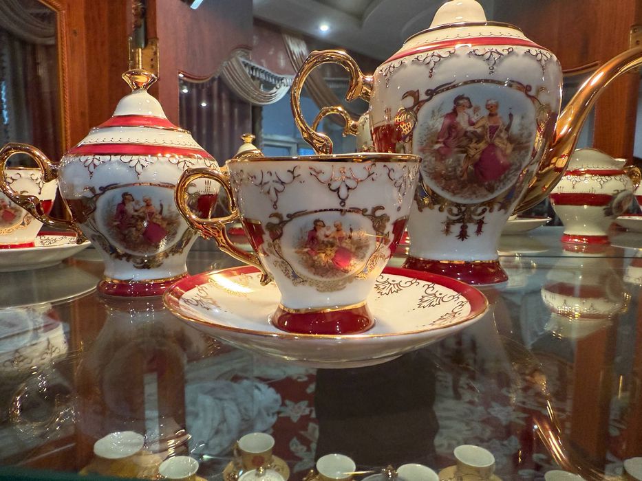 Набор кофейных пар Carlsbad Фредерика Мадонна Красная 140мл(6 пар)