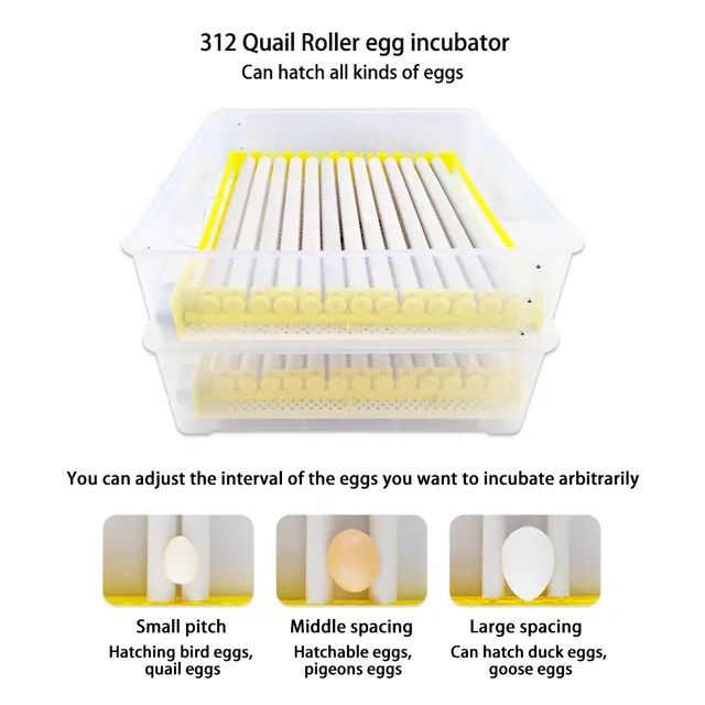 Автоматичен инкубатор на ролки и двойно захранване 220+12V
