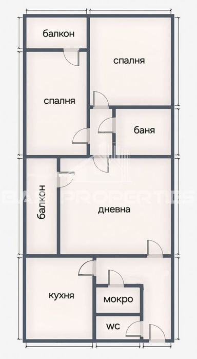 3-стаен в София-Люлин 3 площ 86