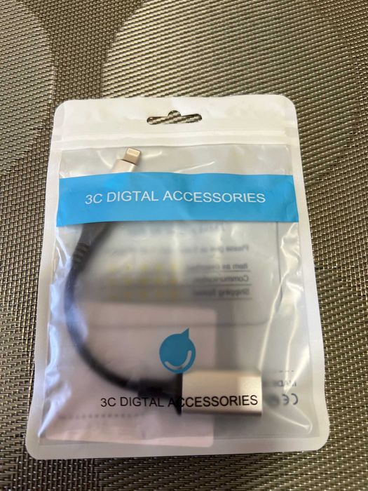 Кабел Преходник Type C/iOS - USB женско OTG Silver