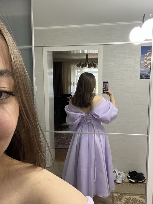 Сиреневое Вечернее платье